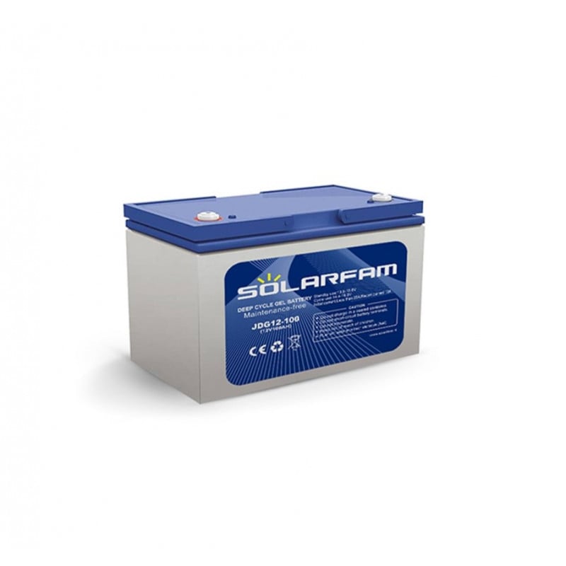 Batterie 100ah 12v Gel décharge Lente - SOLARFAM