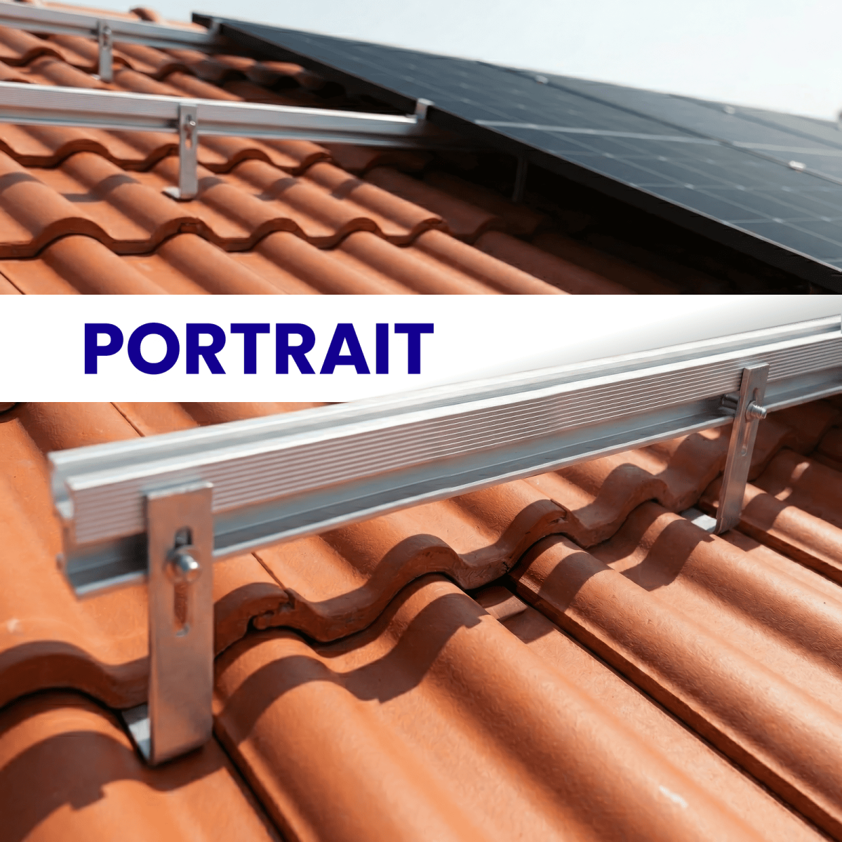 Kit de fixation Toiture Tuiles Fixation panneau solaire sur Tuiles plates / romanes / mécaniques