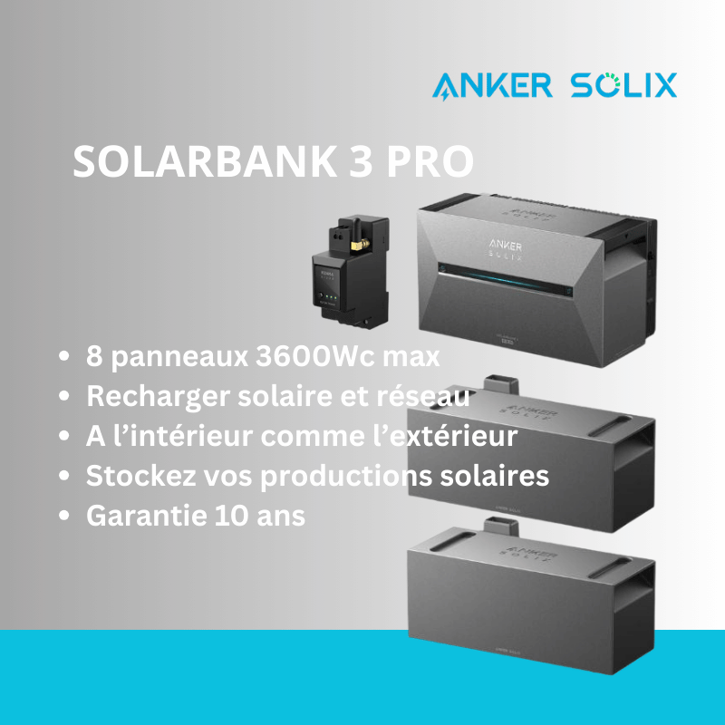 Kit Solarbank 3 PRO + BP2700 + Meter Batterie 5kWh - ANKER
