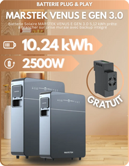 Pack de 2 Batteries Solaire Plug & Play - MARSTEK VENUS E GEN 3.0 - 5.12kWh + Compteur Intelligent