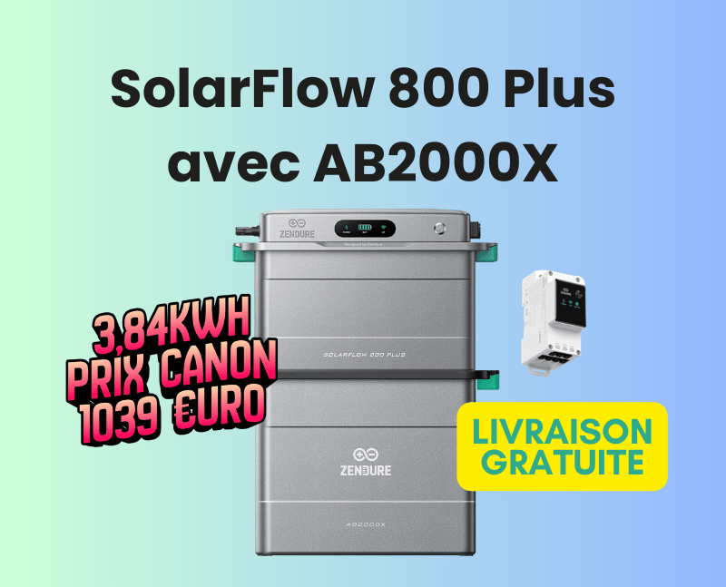 Pack SolarFlow 800 Plus avec AB2000X et 3CT - Zendure