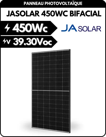 Panneau solaire 450W N-Type - Bifacial Double Glass - JAM54D40-LB-1500V